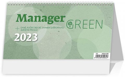 neuveden: Kalendář stolní 2023 - Manager Green neuveden: Kalendář stolní 2023 - Manager Green