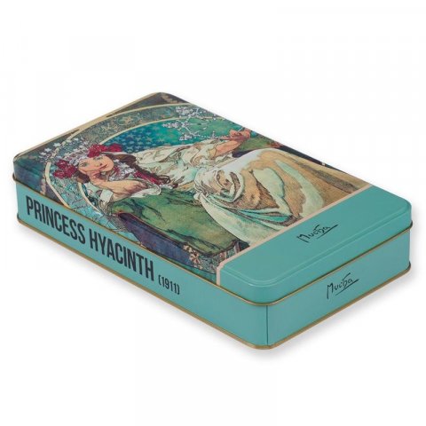 neuveden: Plechová dóza Alfons Mucha - Princess Hyacinth 24×14×4 cm