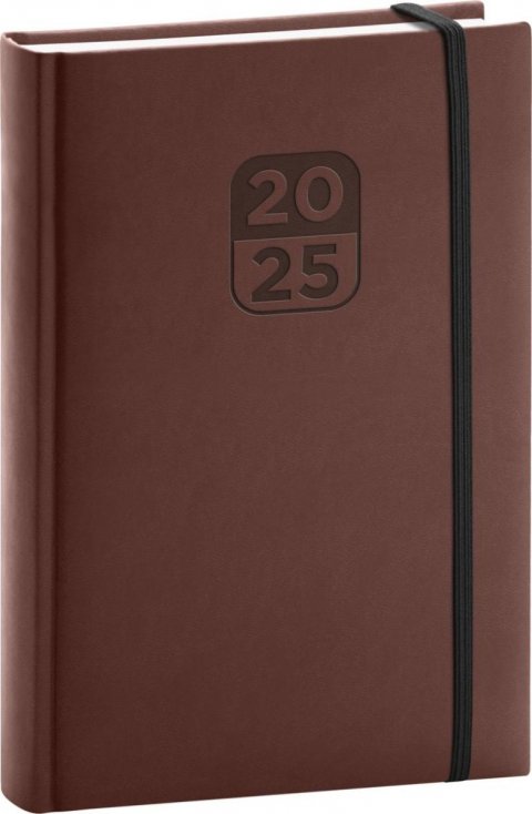 neuveden: Diář 2025: Aprint Top - hnědý, denní, 15 × 21 cm neuveden: Diář 2025: Aprint Top - hnědý, denní, 15 × 21 cm