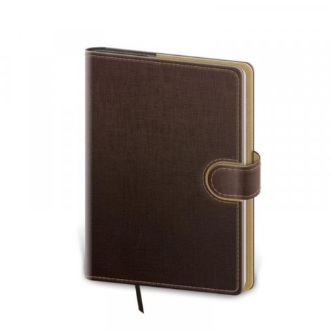 neuveden: Zápisník Flip hnědo/capuccinová 15 tečkovaný L