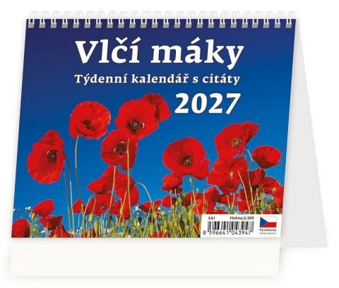 : Kalendář stolní 2027 - Vlčí máky