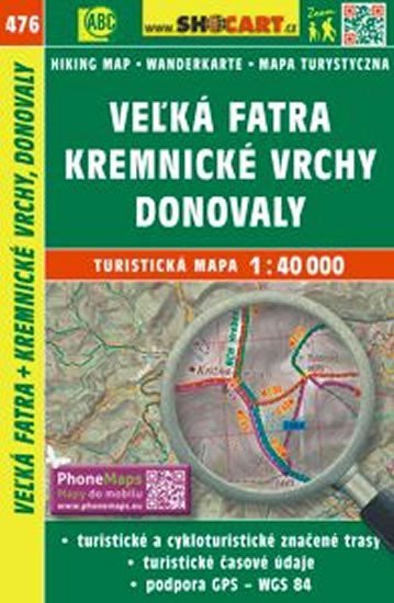 neuveden: SC 476 Veľká Fatra, Kremnické vrchy, Donovaly 1:40 000