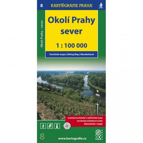 neuveden: 1:100T ( 8)-Okolí Prahy-sever (turistická mapa)