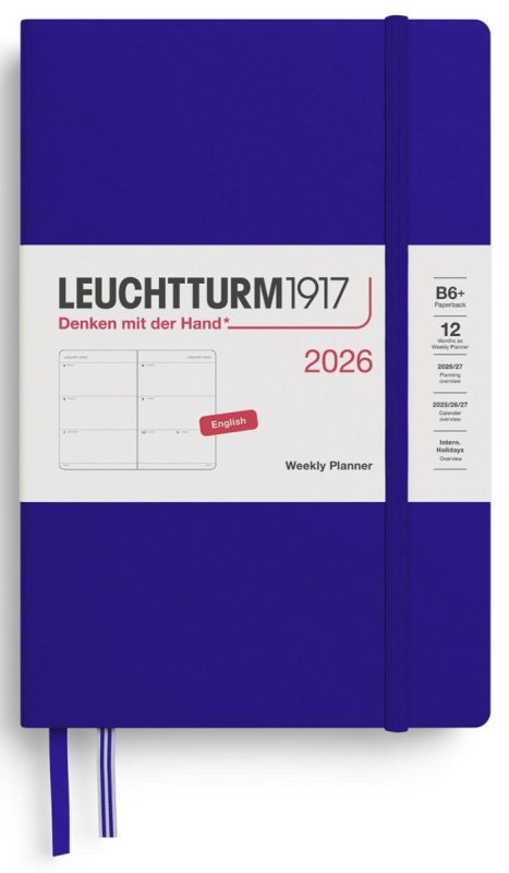 neuveden: Weekly Planner 2026 Paperback (B6+) Ink