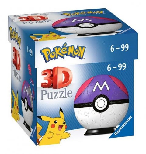 neuveden: 3D Puzzle-Ball: Pokémon Master Ball 54 dílků