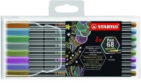 neuveden: Fixa STABILO Pen 68 Sada metallic 8 ks