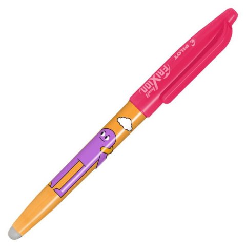 : Roller FriXion Ball 07, Friends Ltd., R., meruňková oranžová, modrý inkoust