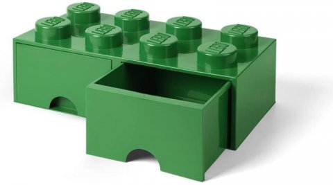 neuveden: Úložný box LEGO s šuplíky 8 - tmavě zelený