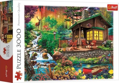 neuveden: Trefl Puzzle Chata v lesích / 3000 dílků
