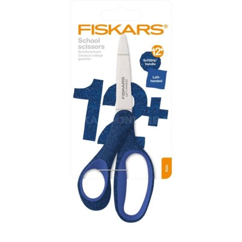 neuveden: Fiskars Školní nůžky 18 cm pro leváky, třpytivě modrá