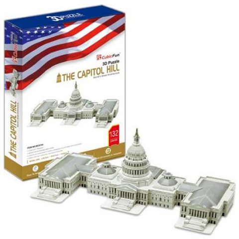neuveden: Puzzle 3D Capitol Hill - 132 dílků