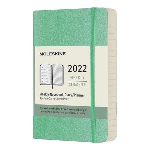 neuveden: Moleskine Plánovací zápisník 2022 zelený S, měkký