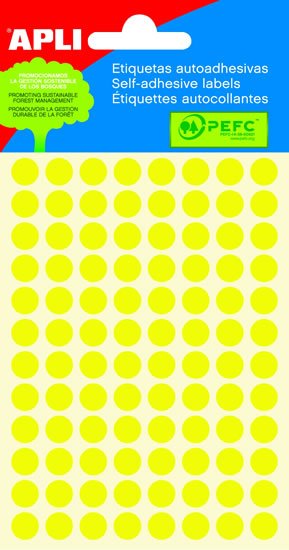 neuveden: Samolepicí etikety O 8 mm - žluté