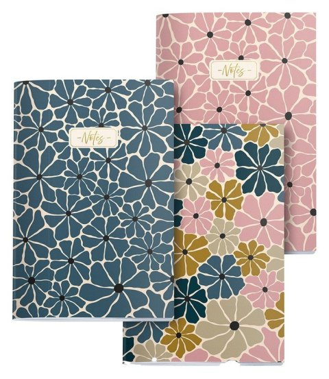 neuveden: Miquelrius poznámkový zápisník BOHO ESSENCE - mix motivů A6 - sada 3 ks