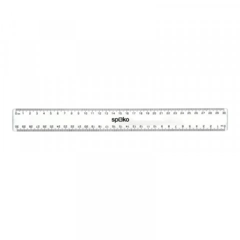 neuveden: Spoko pravítko 30 cm - transparentní
