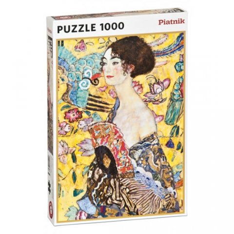 neuveden: Puzzle Klimt - Dáma s vějířem 1000 dílků