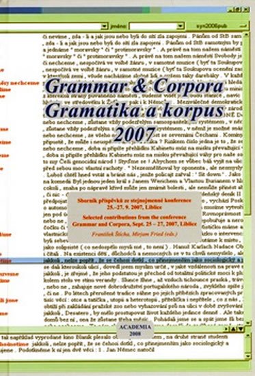 kolektiv: Gramatika a korupus 2007 kolektiv: Gramatika a korupus 2007
