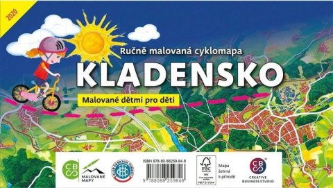 neuveden: Kladensko - Ručně malovaná mapa