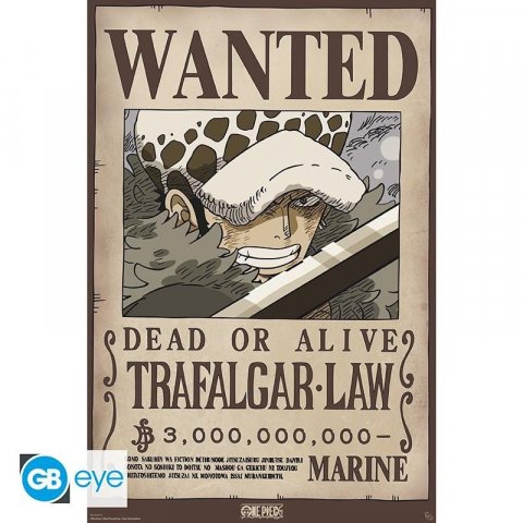 neuveden: One Piece Plakát Maxi - Wanted Law 91,5 x 61 cm