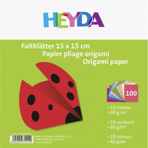 neuveden: HEYDA Papíry na origami 15 x 15 cm ( 100 ks ) neuveden: HEYDA Papíry na origami 15 x 15 cm ( 100 ks )
