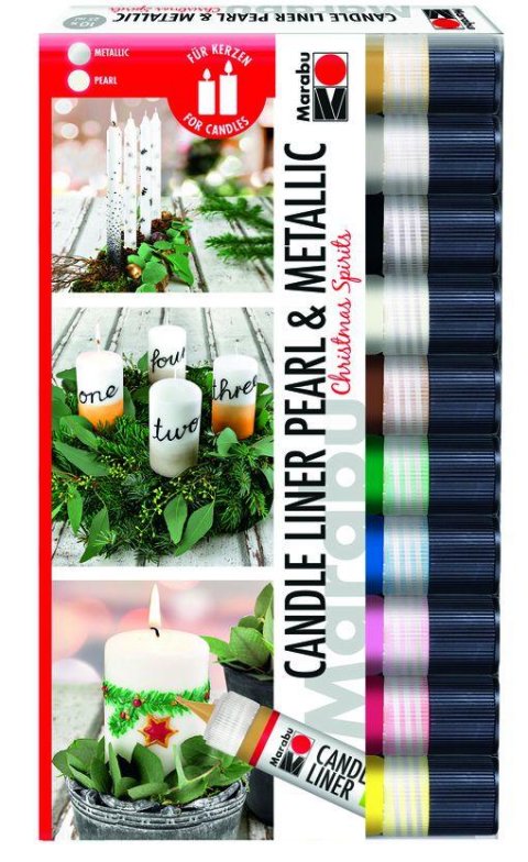 neuveden: Marabu Vánoční sada linerů - metalické a perlťové barvy