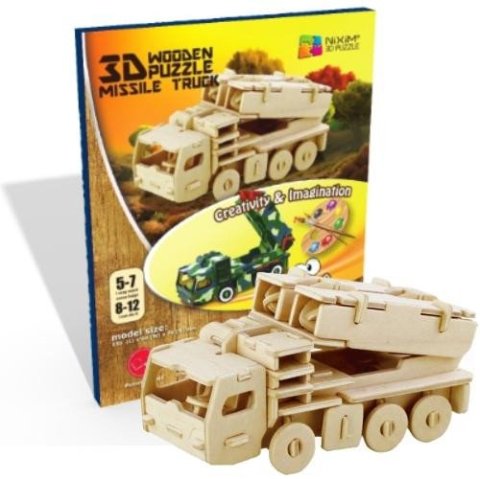 neuveden: NiXiM Dřevěné 3D puzzle/Raketonosič neuveden: NiXiM Dřevěné 3D puzzle/Raketonosič