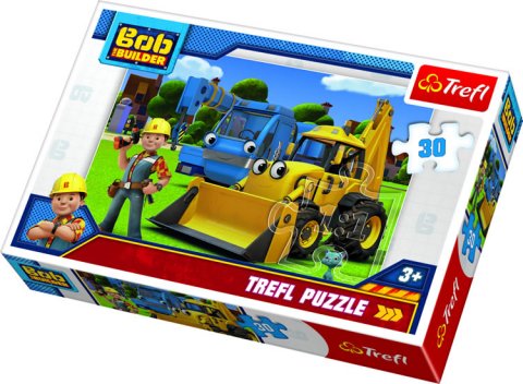 neuveden: Trefl Puzzle Bořek Stavitel a jeho pomocníci / 30 dílků