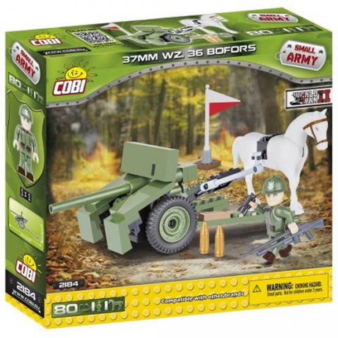 neuveden: Stavebnice COBI 2184 II World War Kulomet Bofors 37 mm vzor 36/80 kostek+2 
