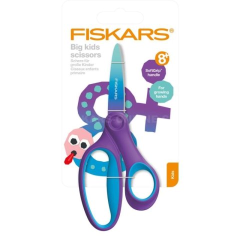 neuveden: Fiskars Velké dětské nůžky 15 cm, fialovo modrá