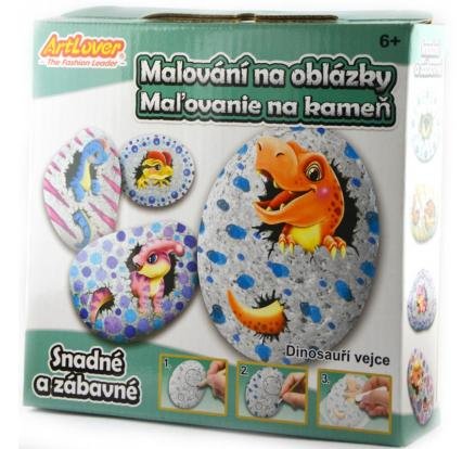 neuveden: ArtLover Sada Malování na oblázky - dino vejce