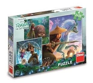 neuveden: Puzzle Raya a kamarádi 3 x 55 dílků
