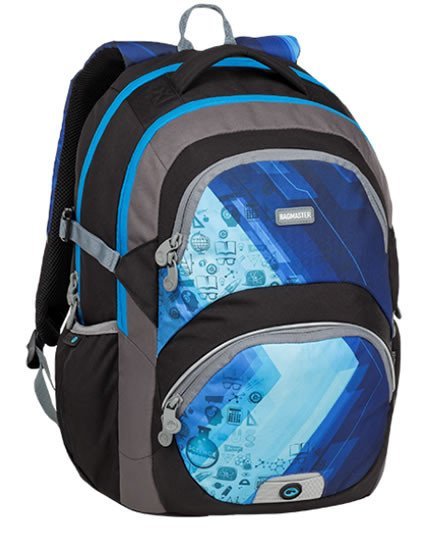 neuveden: Bagmaster Školní batoh THEORY 9 D BLUE/BLACK/GRAY