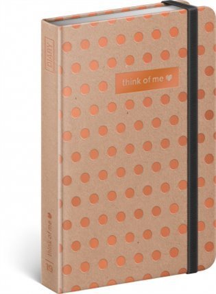 neuveden: Diář 2019 - Dots – Think of me - týdenní, 10,5 x 15,8 cm