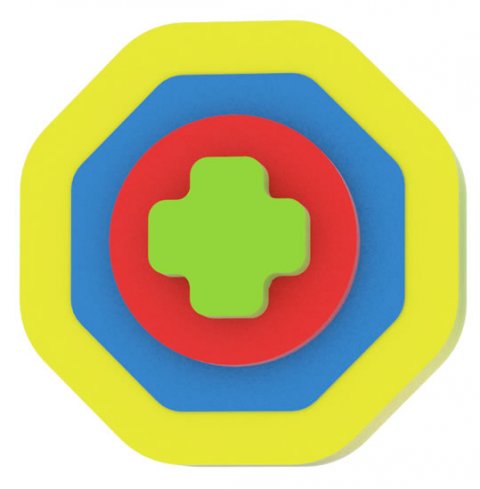 neuveden: Moje první puzzle - Tvary osmiúhelník/žlutá
