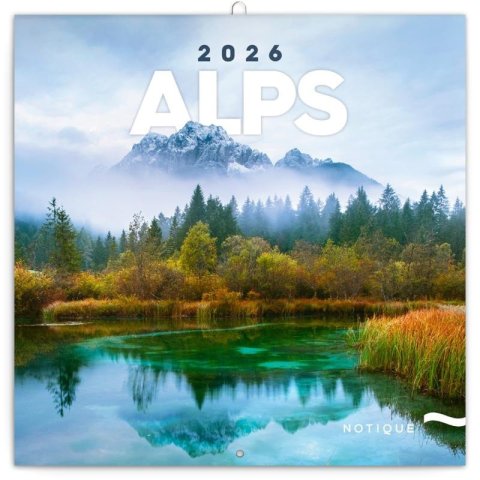 neuveden: Kalendář 2026 poznámkový: Alpy, 30 x 30 cm neuveden: Kalendář 2026 poznámkový: Alpy, 30 x 30 cm