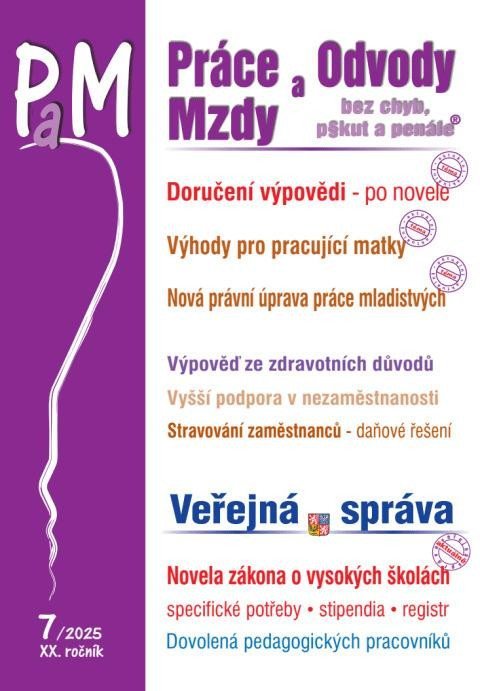 neuveden: PaM 7/2025 Práce a mzdy Doručení výpovědi z pracovního poměru po novele