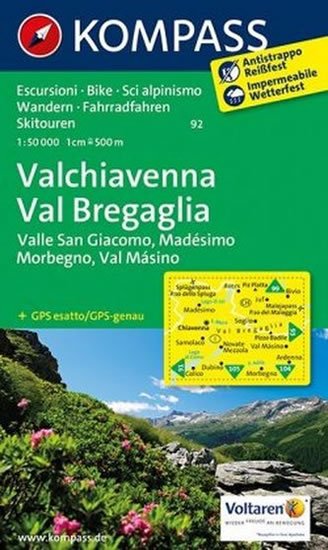 neuveden: Valchiavenna,Val Bregaglia 92 / 1:50T NKOM