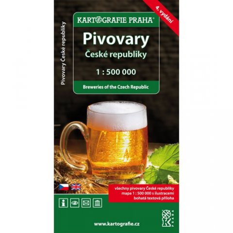 neuveden: Pivovary České republiky s brožurou/1:500 tis.(tematická mapa)