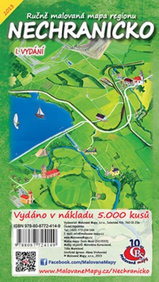 neuveden: Nechranicko - Ručně malovaná mapa