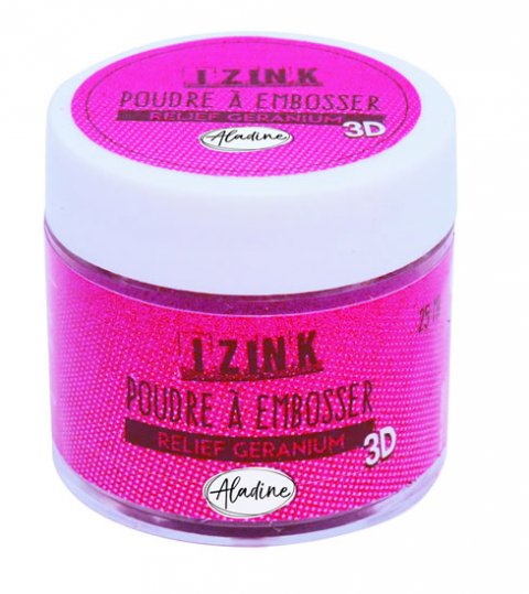 neuveden: Embosovací prášek IZINK - tmavě růžový, 25 ml