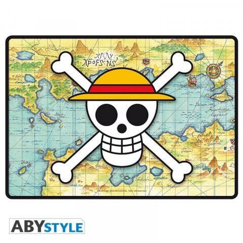 neuveden: ONE PIECE Herní podložka - Lebka s mapou
