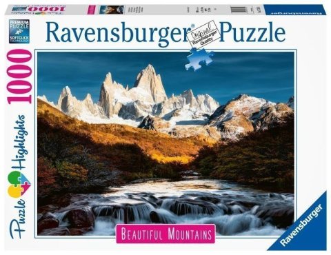 neuveden: Puzzle Dechberoucí hory: Mount Fitz Roy, Patagonie 1000 dílků