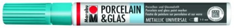 neuveden: Marabu Popisovač na sklo/porcelán 1-2 mm - metalický petrolejový