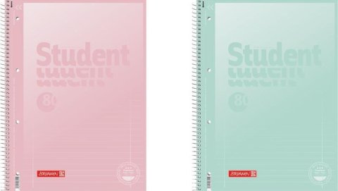 neuveden: Brunnen student blok pastel A4 - linka, 80 listů, růžový/zelený