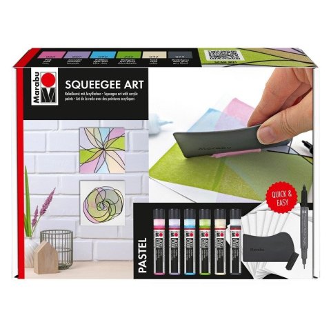 : Akrylová kreativní sada Squeegee Art Pastel