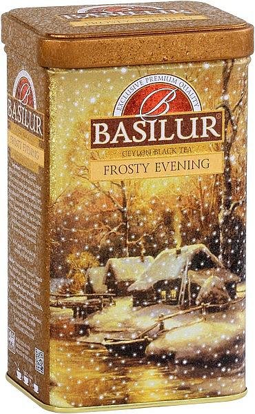 neuveden: BASILUR Festival Frosty Evening - sypaný černý čaj s kousky ovoce v plechov