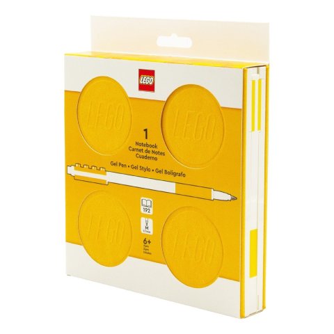 neuveden: LEGO Zápisník s gelovým perem jako klipem a náhradní náplní - žlutý