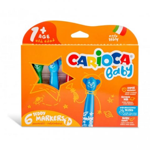 neuveden: CARIOCA dětské fixy Baby Teddy 6 ks neuveden: CARIOCA dětské fixy Baby Teddy 6 ks