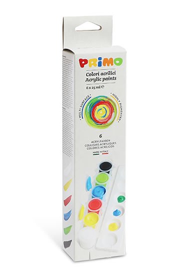 neuveden: PRIMO prstové barvy 6 x 25 ml