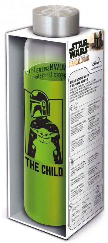 neuveden: Skleněná láhev s návlekem - Mandalorian 585 ml neuveden: Skleněná láhev s návlekem - Mandalorian 585 ml
